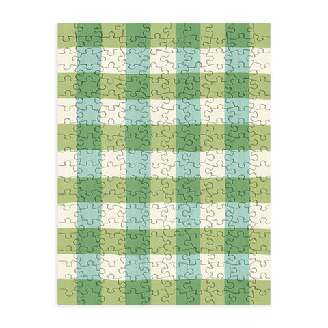 Avenie Fruit Salad Gingham Green Puzzle