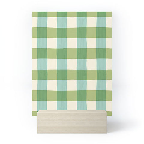 Avenie Fruit Salad Gingham Green Mini Art Print