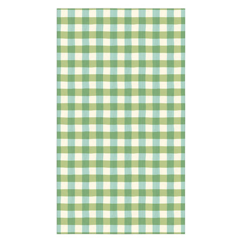 Avenie Fruit Salad Gingham Green Tablecloth