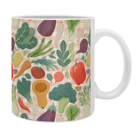 Avenie Fruit Salad Gingham Vegetables Coffee Mug
