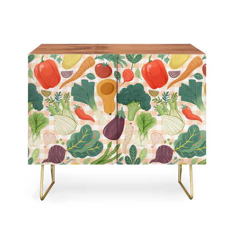 Avenie Fruit Salad Gingham Vegetables Credenza