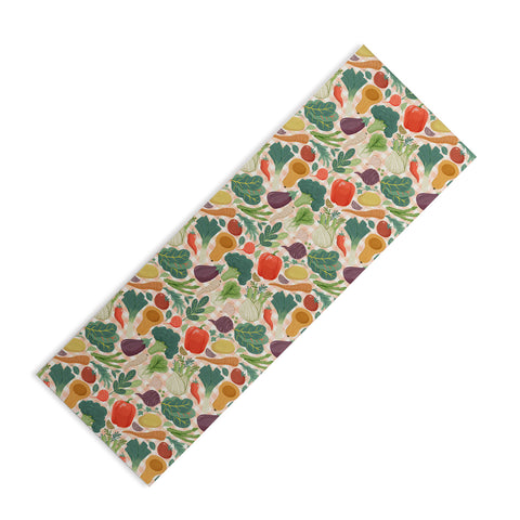 Avenie Fruit Salad Gingham Vegetables Yoga Mat