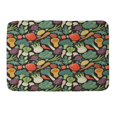 Avenie Fruit Salad Mixed Veggies Memory Foam Bath Mat