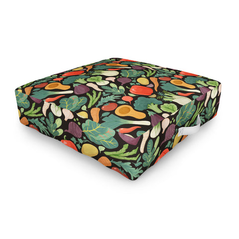 Avenie Fruit Salad Mixed Veggies Outdoor Floor Cushion