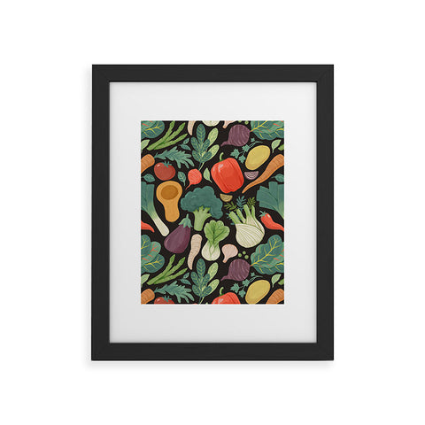 Avenie Fruit Salad Mixed Veggies Framed Art Print