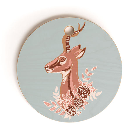 Avenie Gazelle Winter Collection Cutting Board Round