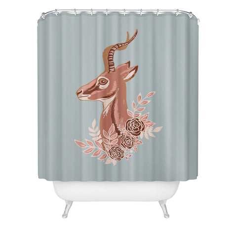 Avenie Gazelle Winter Collection Shower Curtain