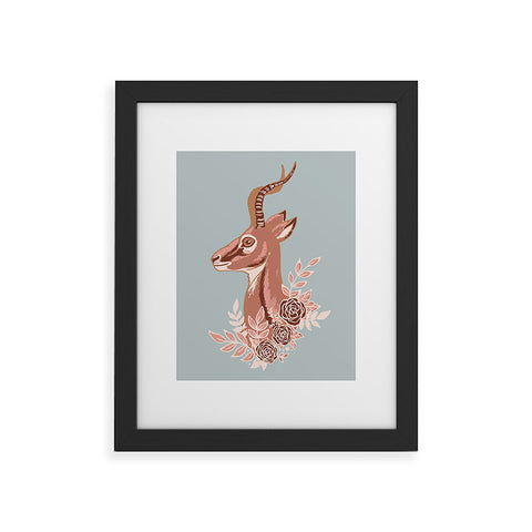 Avenie Gazelle Winter Collection Framed Art Print