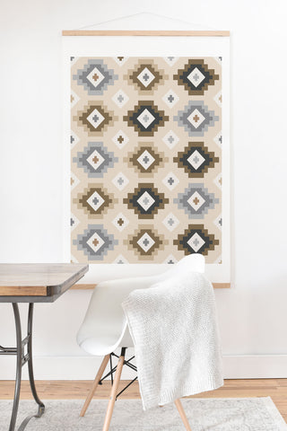 Avenie Geometric Aztec Earth Tones Art Print And Hanger