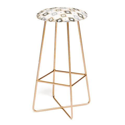 Avenie Geometric Aztec Earth Tones Bar Stool