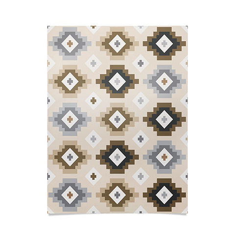 Avenie Geometric Aztec Earth Tones Poster