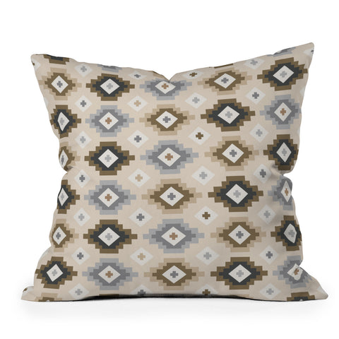Avenie Geometric Aztec Earth Tones Throw Pillow