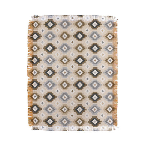 Avenie Geometric Aztec Earth Tones Throw Blanket