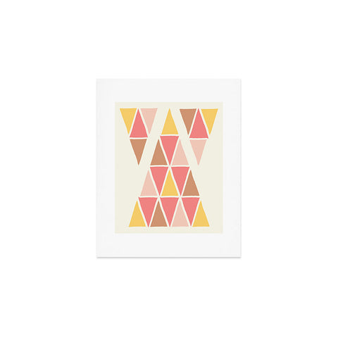Avenie Geometric Triangle Pattern Art Print