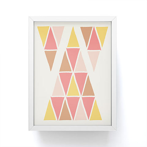 Avenie Geometric Triangle Pattern Framed Mini Art Print