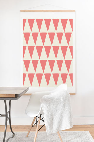 Avenie Geometric Triangle Pattern II Art Print And Hanger