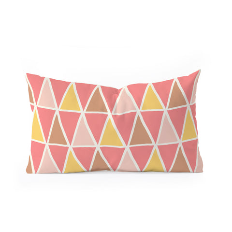 Avenie Geometric Triangle Pattern Oblong Throw Pillow