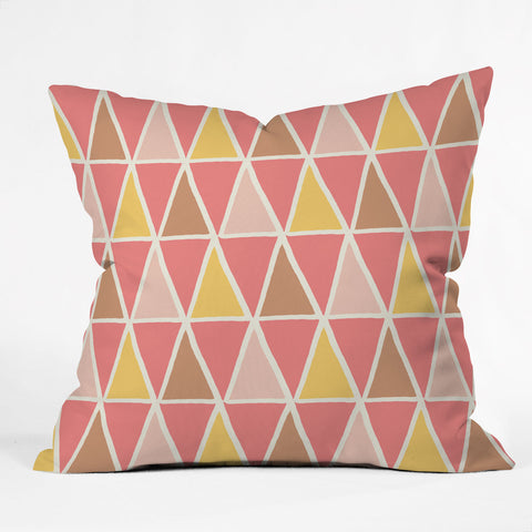 Avenie Geometric Triangle Pattern Outdoor Throw Pillow