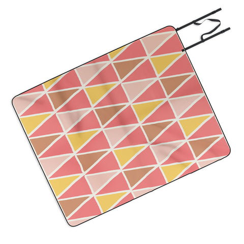 Avenie Geometric Triangle Pattern Picnic Blanket