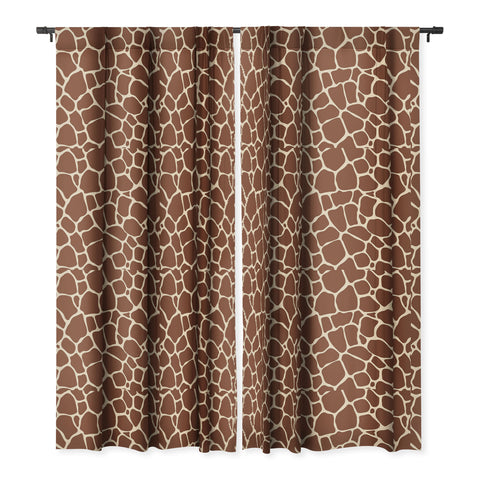 Avenie Giraffe Print Blackout Window Curtain