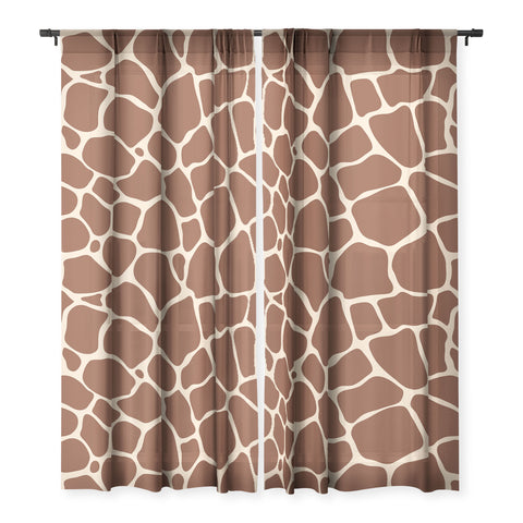 Avenie Giraffe Print Sheer Non Repeat