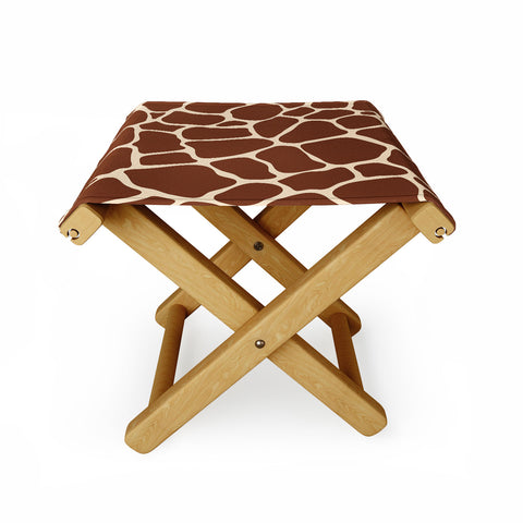 Avenie Giraffe Print Folding Stool