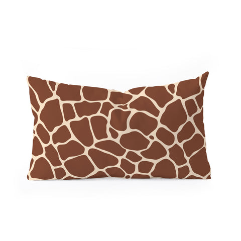 Avenie Giraffe Print Oblong Throw Pillow