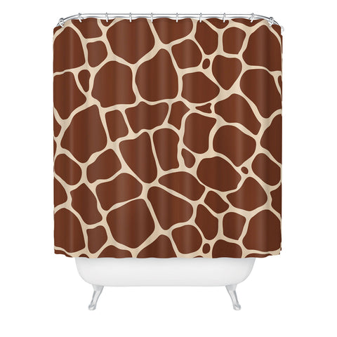 Avenie Giraffe Print Shower Curtain