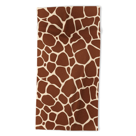 Avenie Giraffe Print Beach Towel