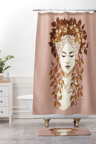 Avenie Goddess Planter Autumn Shower Curtain And Mat