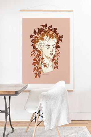 Avenie Goddess Planter Left Autumn Art Print And Hanger