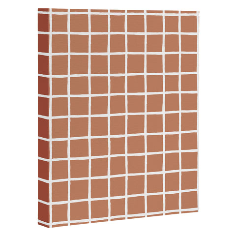Avenie Grid Pattern Desert Art Canvas