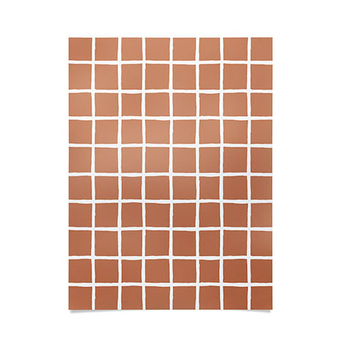 Avenie Grid Pattern Desert Poster