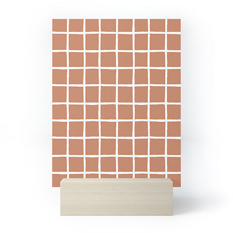 Avenie Grid Pattern Desert Mini Art Print