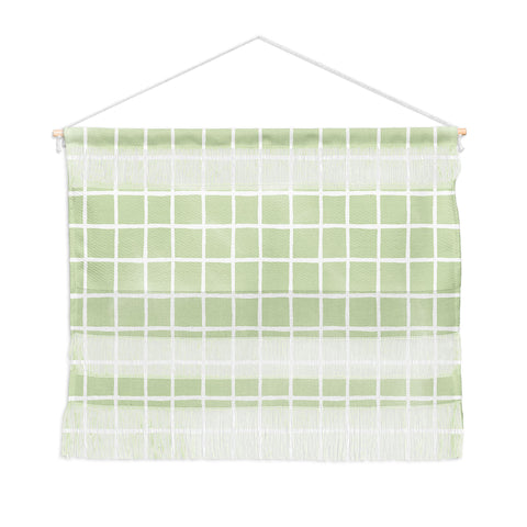 Avenie Grid Pattern Green Wall Hanging Landscape