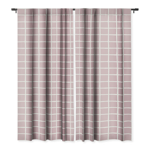 Avenie Grid Pattern Pink Flare Blackout Non Repeat