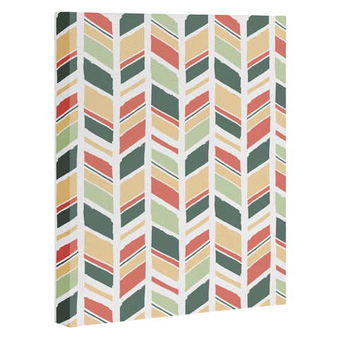 Avenie Hand Drawn Chevron Art Canvas