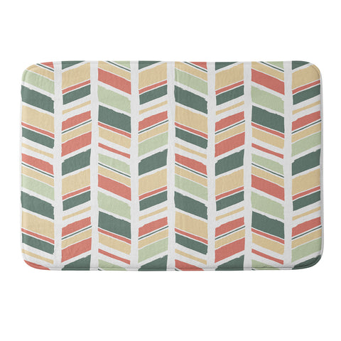 Avenie Hand Drawn Chevron Memory Foam Bath Mat