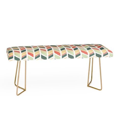 Avenie Hand Drawn Chevron Bench