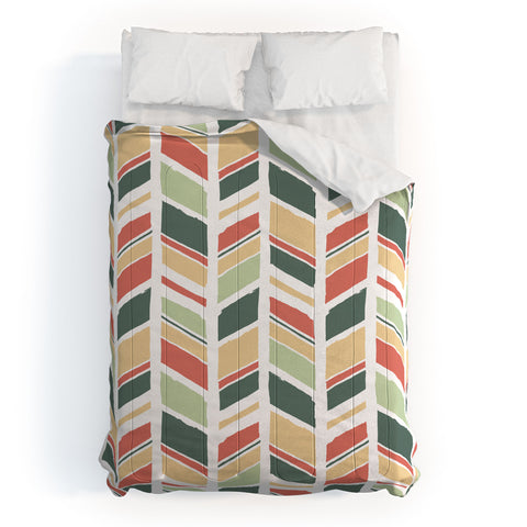 Avenie Hand Drawn Chevron Comforter