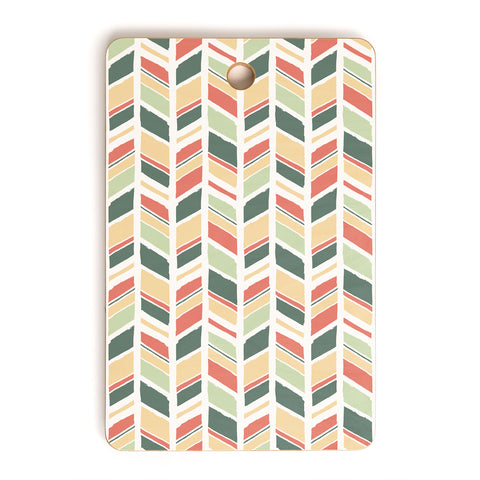 Avenie Hand Drawn Chevron Cutting Board Rectangle