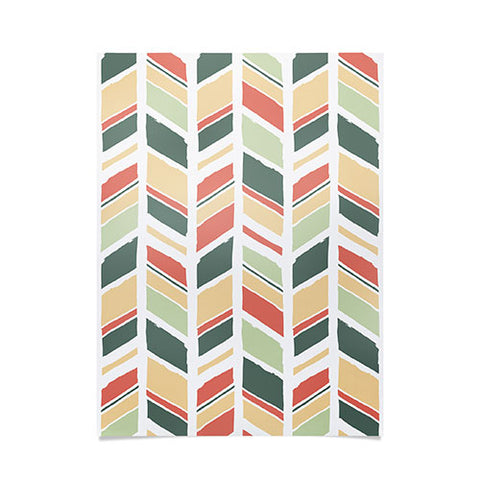 Avenie Hand Drawn Chevron Poster