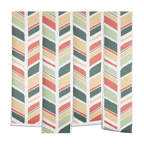 Avenie Hand Drawn Chevron Wall Mural