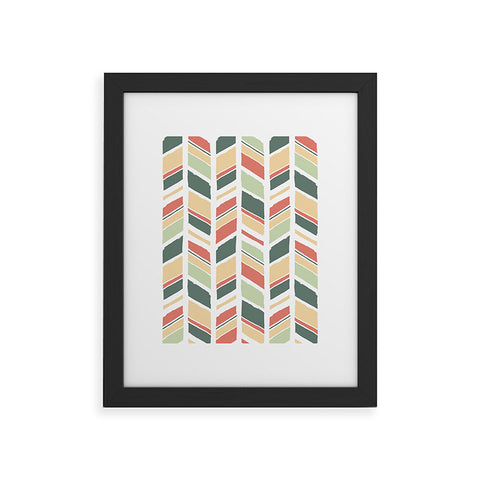 Avenie Hand Drawn Chevron Framed Art Print