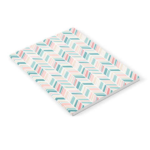 Avenie Herringbone Teal and Pink Notebook
