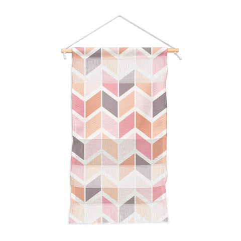 Avenie Herringbone Vintage Pink Wall Hanging Portrait