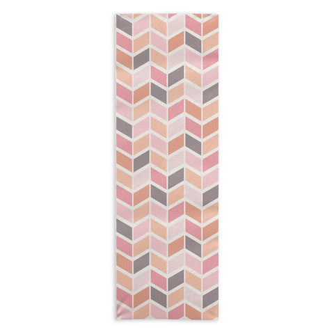 Avenie Herringbone Vintage Pink Yoga Towel