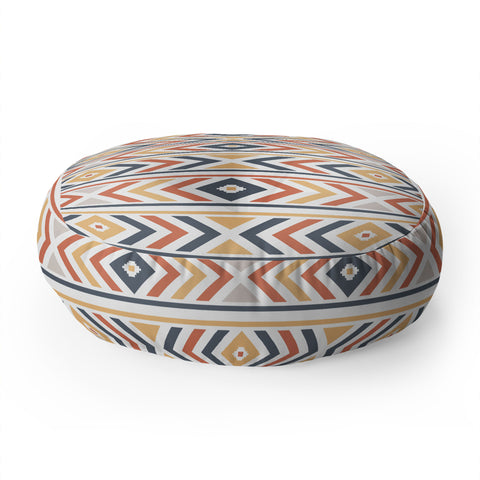 Avenie Horizontal Aztec Floor Pillow Round