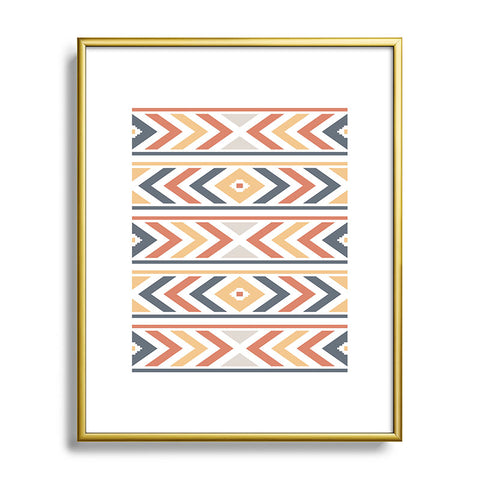 Avenie Horizontal Aztec Metal Framed Art Print