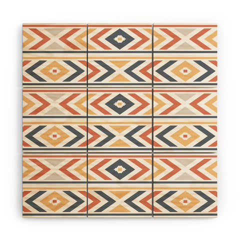 Avenie Horizontal Aztec Wood Wall Mural